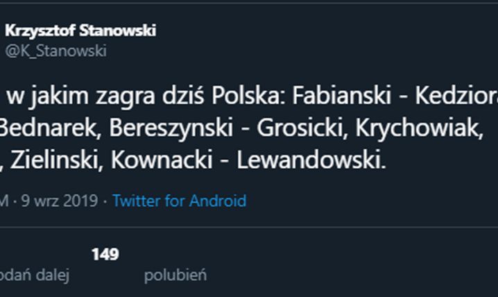 W TAKIM SKŁADZIE zagra dziś reprezentacja Polski!